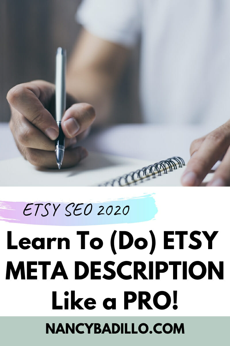 Etsy SEO 2020 How To Add Etsy Meta Description To Increase Etsy Sales 