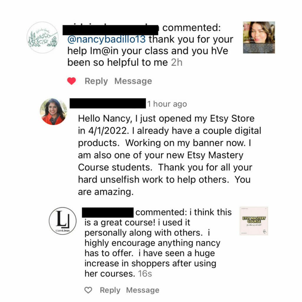 Etsy Mastery Course Reviews