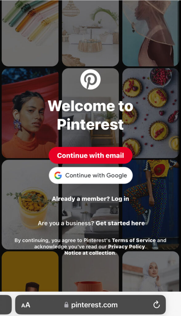 sign-in-on-pinterest